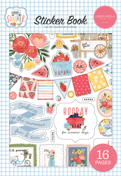 Carta Bella - Summer: Sticker Book (16 Blatt)