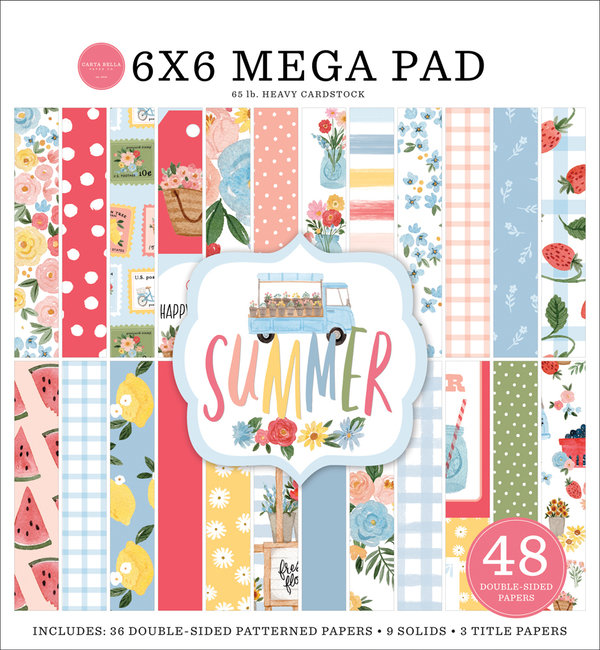 Carta Bella - Summer: Mega Paper Pad 6x6" (48 Blatt)