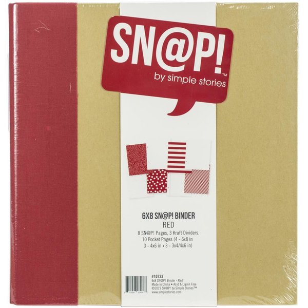 Simple Stories - Sn@p!: 6x8" Binder (Album) - Red / Rot