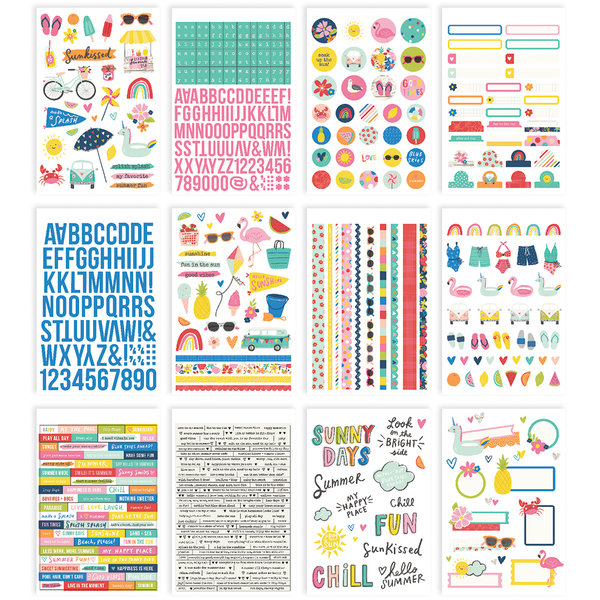 Simple Stories - Sunkissed: Sticker Book (12 Blatt)