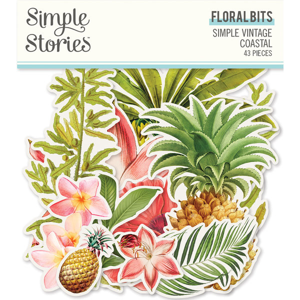 Simple Stories - Simple Vintage Coastal: Floral Bits & Pieces