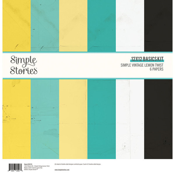 Simple Stories - Simple Vintage Lemon Twist: Basics Kit 12x12"
