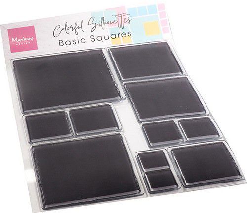 Marianne Design - Clear Stamps: Colorful Silhouettes - Basic Squares