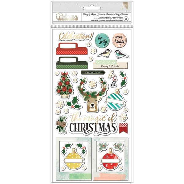 Vicki Boutin - Warm Wishes: Merry & Bright Thickers Chipboard Stickers (98 St.)