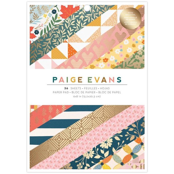 Paige Evans - Bungalow Lane: Paper Pad 6"x8" (36 Blatt) - Gold Foil
