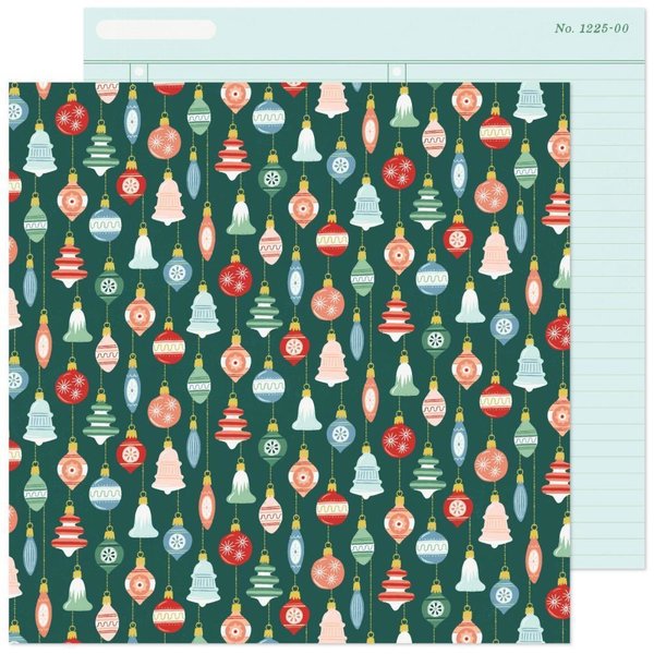 Crate Paper - Busy Sidewalks: Deck The Halls Paper 12"x12"