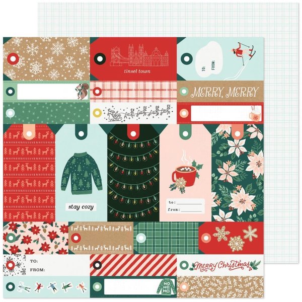 Crate Paper - Busy Sidewalks: Merry Merry Paper 12"x12"