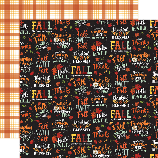 Carta Bella - Welcome Autumn: Fall Sweet Fall Paper 12x12"
