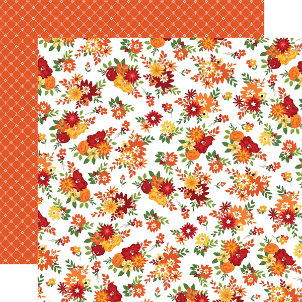 Carta Bella - Welcome Autumn: Fall Floral Paper 12x12"