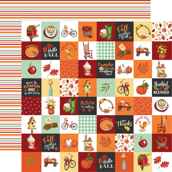 Carta Bella - Welcome Autumn: Seasonal Squares Paper 12x12"