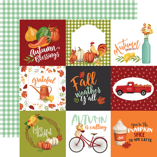 Carta Bella - Welcome Autumn: 4x4 Journaling Cards Paper 12x12"