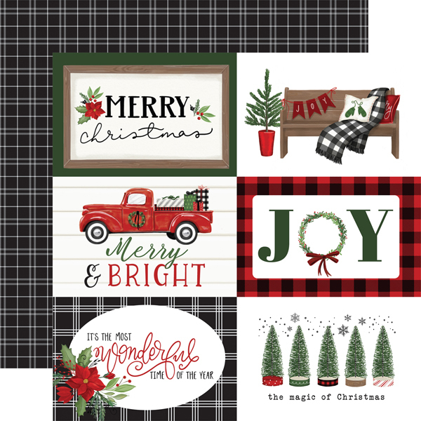 Carta Bella - Home For Christmas: 6x4 Journaling Cards Paper 12x12"