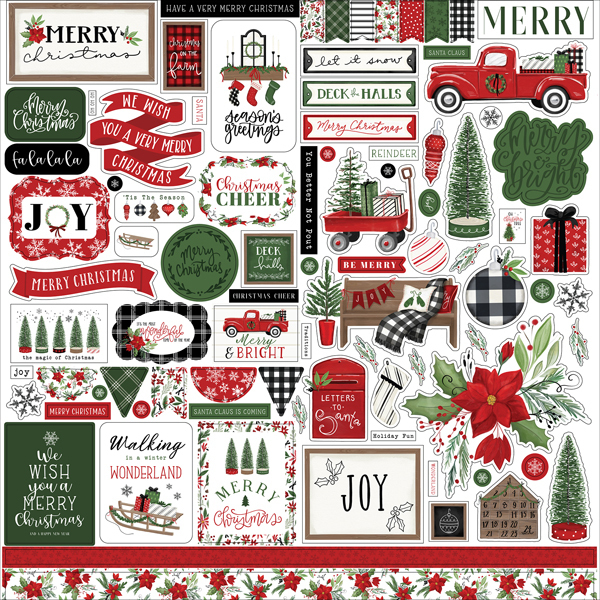 Carta Bella - Home For Christmas: Element Sticker 12"x12"