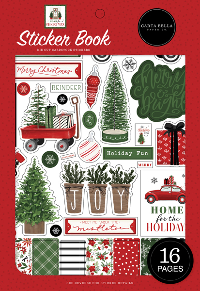 Carta Bella - Home For Christmas: Sticker Book (16 Blatt)