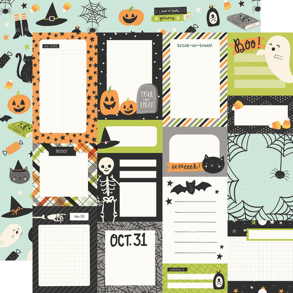 Simple Stories - Spooky Nights: Journal Elements Paper 12"x12"