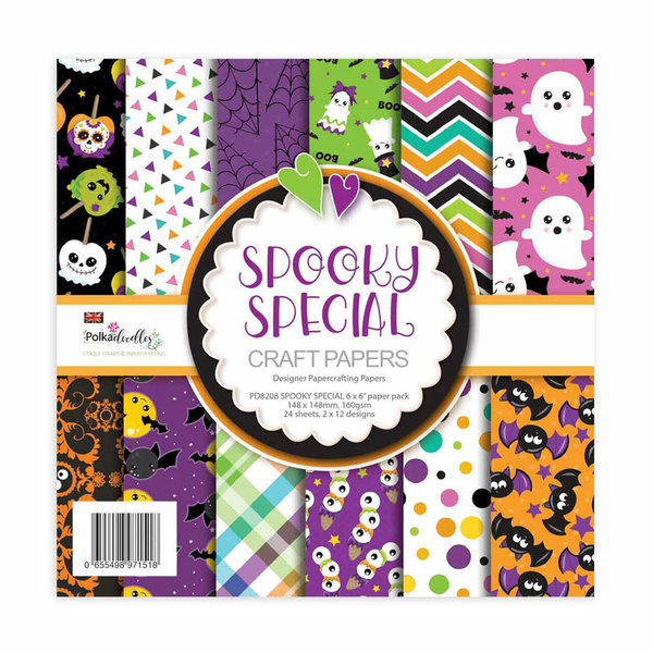 Polkadoodles:  Spooky Special Paper Pad 6x6" (24 Blatt)