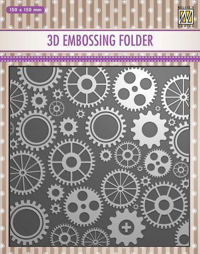 Nellie Snellen - 3D Embossing Folder: Cogwheels / Zahnräder
