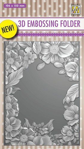 Nellie Snellen - 3D Embossing Folder: Flower Frame / Blumenrahmen