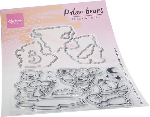 Marianne Design - Clear Stamps & Dies: Eisbären / Polar Bears (Stempel und Stanzen)