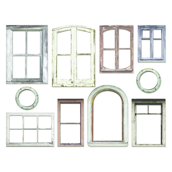 Tim Holtz - Idea-ology: Baseboards - Window Frames (10 Stück)