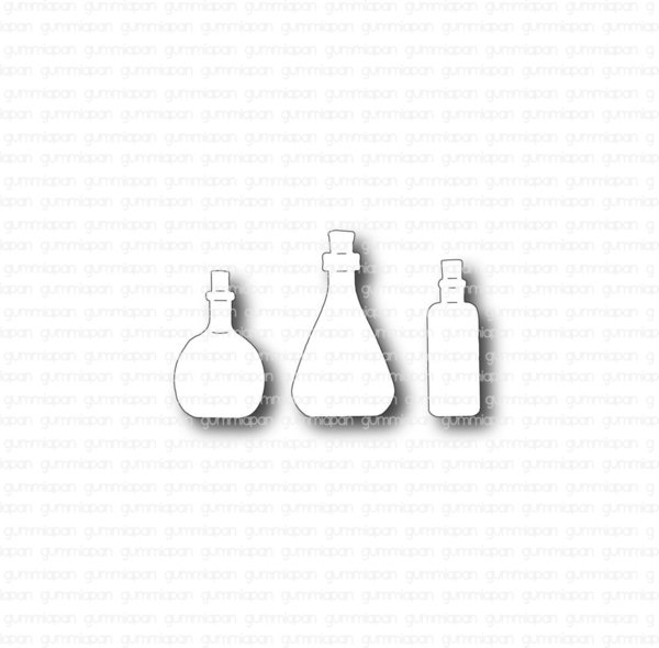 Gummiapan - Dies: Drei kleine Flaschen