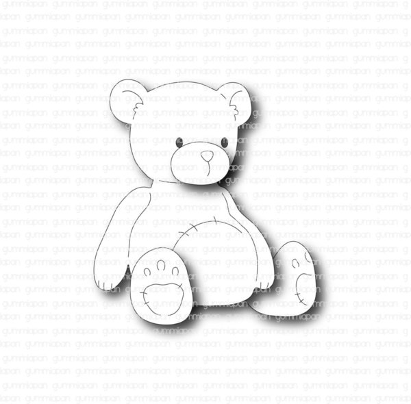 Gummiapan - Dies: Großer Teddy Bär (4tlg.)
