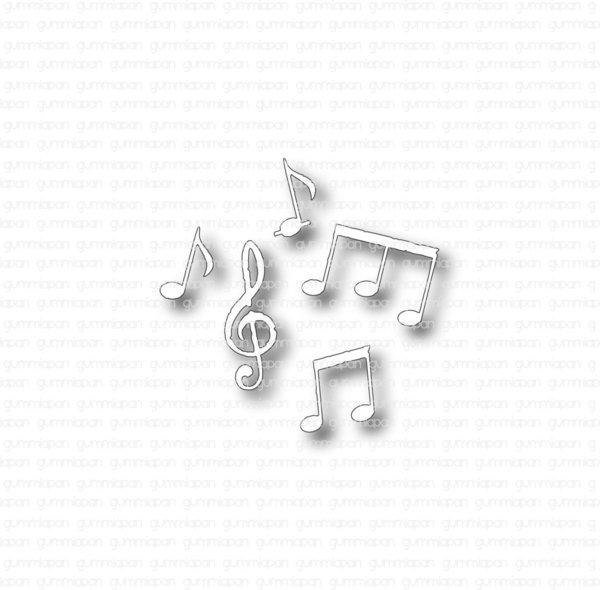 Gummiapan - Dies: Musiknoten (5tlg.)