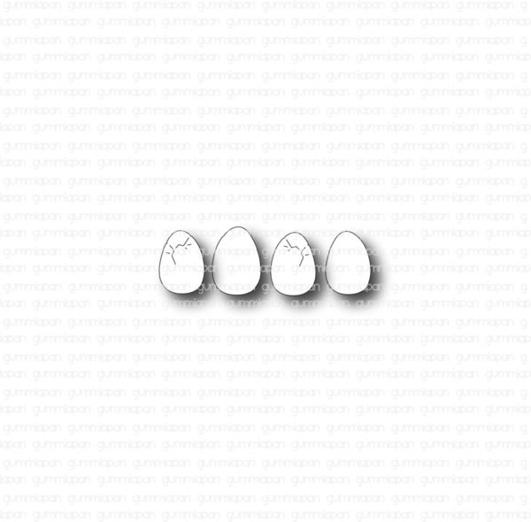 Gummiapan - Dies: Kleine Eier (4 tlg.)