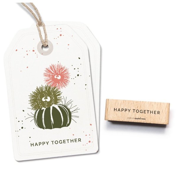 Cats On Appletrees - Holzstempel: Typostempel Happy Together No.2