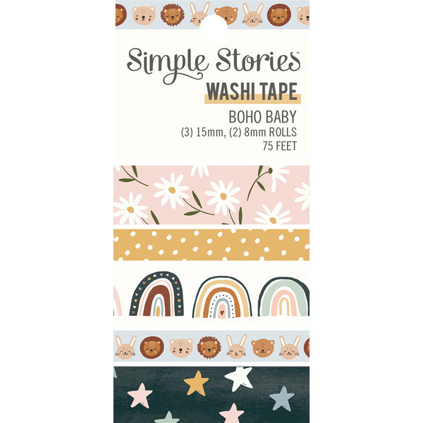 Simple Stories - Boho Baby: Washi Tape 5er Set