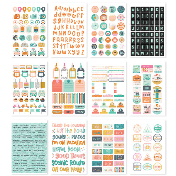 Simple Stories - Let´s Go: Sticker Book (12 Blatt)