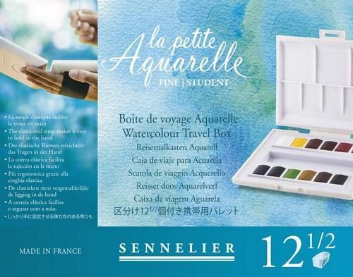 Sennelier: La Petite Aquarelle - Reisemalkasten Aquarellfarben (12 halbe Näpfchen)