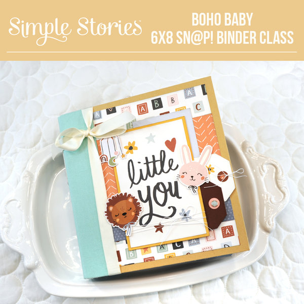 Scrapabilly Workshop to Go: Simple Stories Album - Boho Baby