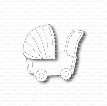 Gummiapan - Dies: Puppenwagen/Kinderwagen (2 tlg.)