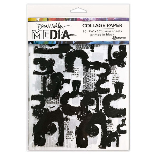 Ranger - Dina Wakley Media: Collage Paper - Painted Marks (20 Blatt)