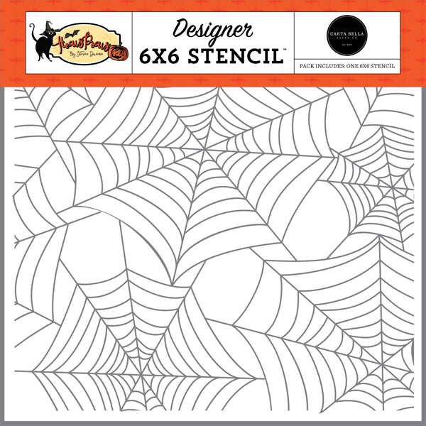 Carta Bella - Hocus Pocus: Spinning Webs Stencil 6x6"