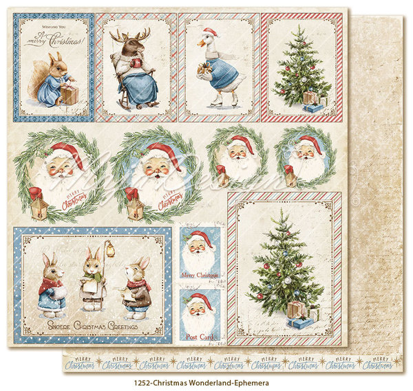 Maja Design: Christmas Wonderland - Ephemera Paper 12x12"