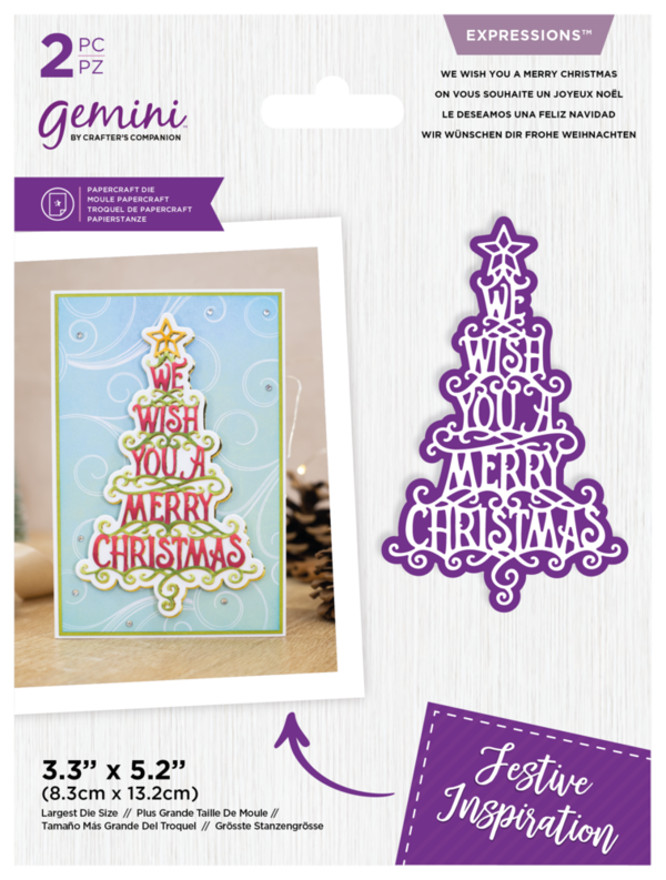 Crafter's Companion - Gemini - Expressions Die: We Wish You A Merry Christmas (Stanzen)