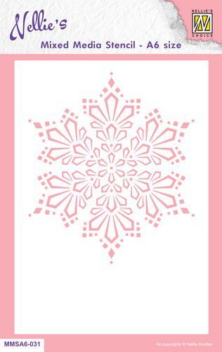 Nellie´s Choice - Mixed Media Stencil: Snow Crystal A6