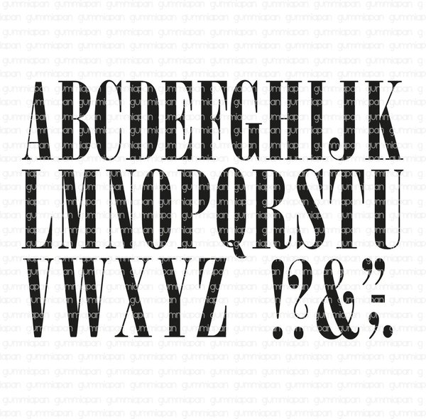 Gummiapan - Stempel: Alphabet Köln - Großbuchstaben (unmontiert)