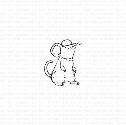 Gummiapan - Stempel: kleine Maus (unmontiert)