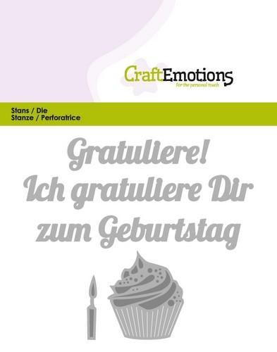 Craft Emotions - Stanze: Gratuliere zum Geburtstag (4 tlg.)