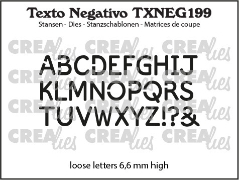 CREAlies Stanze: Texto Negativo - Alphabet