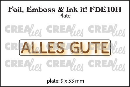 CREAlies Hot Foil Plate: Text - Alles Gute