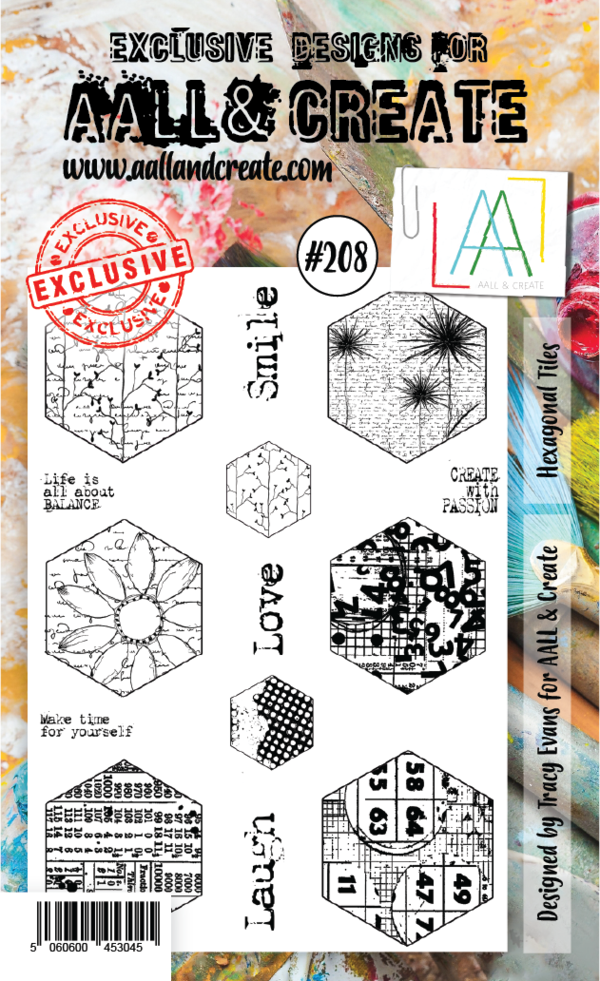 AALL & Create - Clear Stamps: #208 - Hexagonal Tiles A6 (14 tlg.)