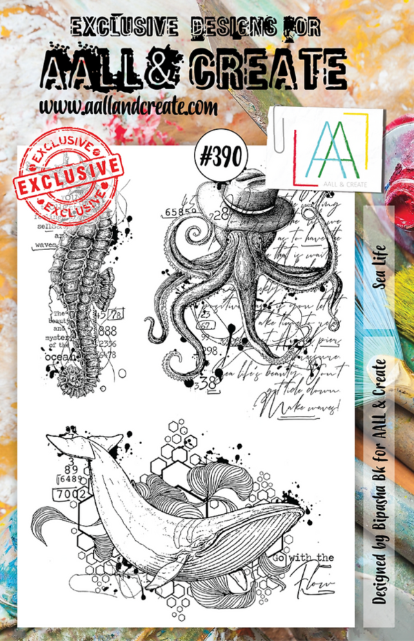 AALL & Create - Clear Stamps: #390 - Sea Life A5 - (3 tlg.)