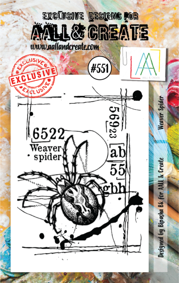 AALL & Create - Clear Stamps: #551 - Weaver Spider A7