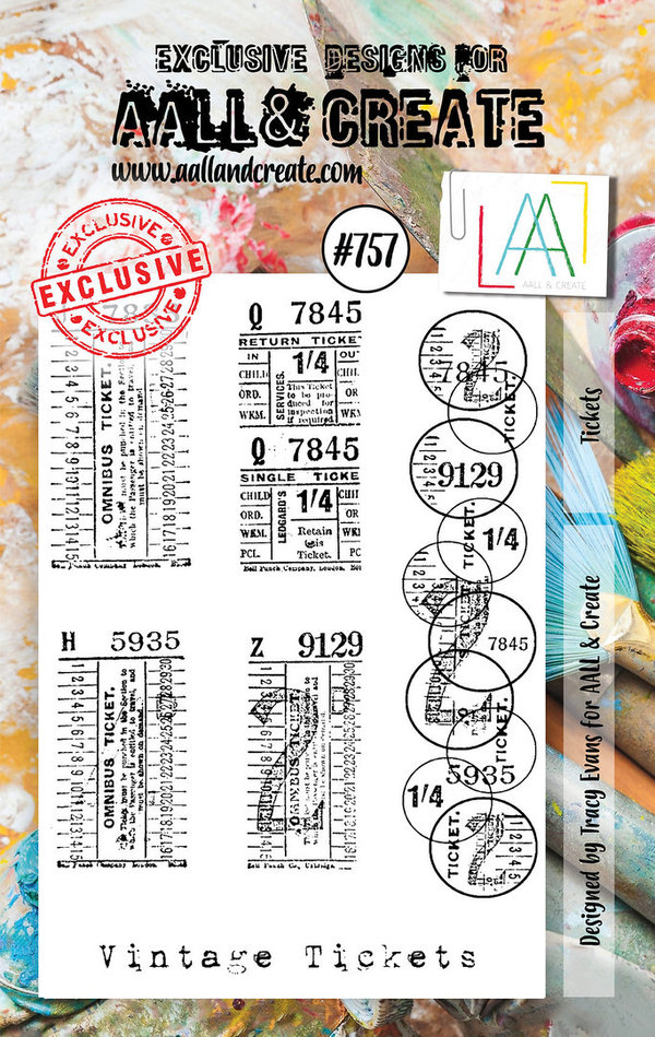 AALL & Create - Clear Stamps: #757 - Tickets A7 (6 tlg.)