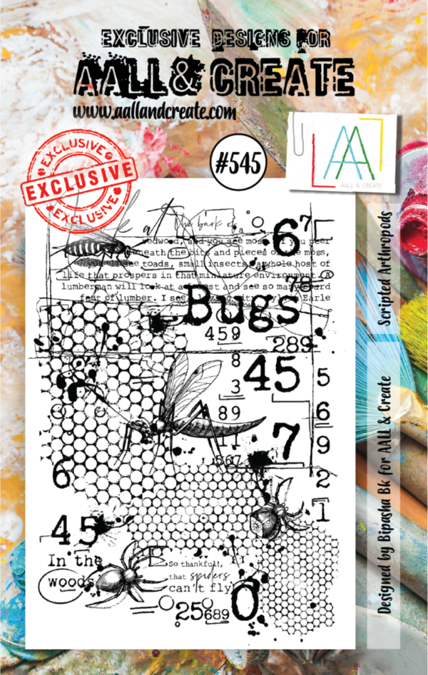 AALL & Create - Clear Stamps: #545 - Scripted Arthropods A7