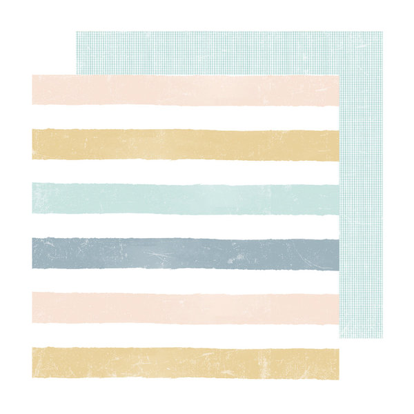 Heidi Swapp - Set Sail: Stripes Multi Paper 12"x12"